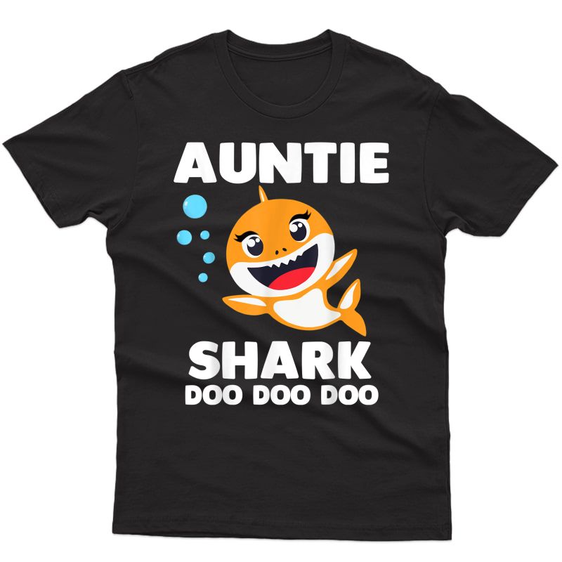 Auntie Shark T-shirt Doo Doo Uncle Mommy Daddy Aunt Tshirt T-shirt