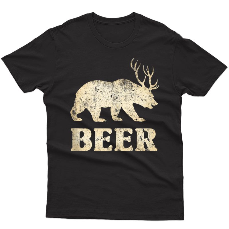 Bear Deer Funny Beer Vintage Tank Top Shirts