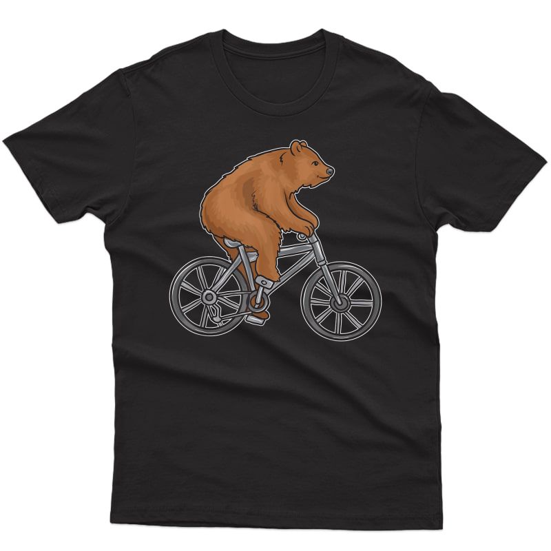 Bear On A Bike Funny Ness Shirt For Biking Bear Lovers T-shirt