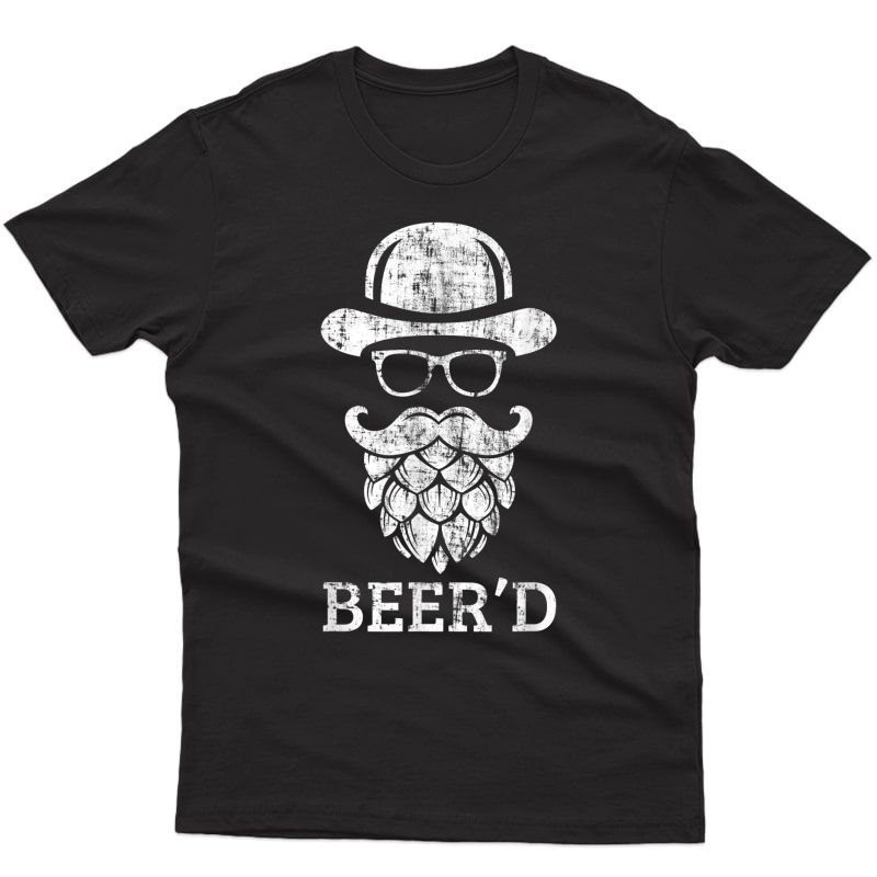 Beerd T-shirt Funny Beard Hop Head Tee For Craft Beer Lovers