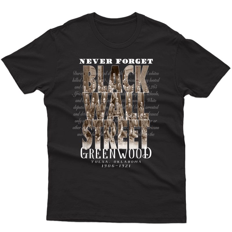 Black Wall Street Tonal Vintage Tulsa Oklahoma Black History T-shirt