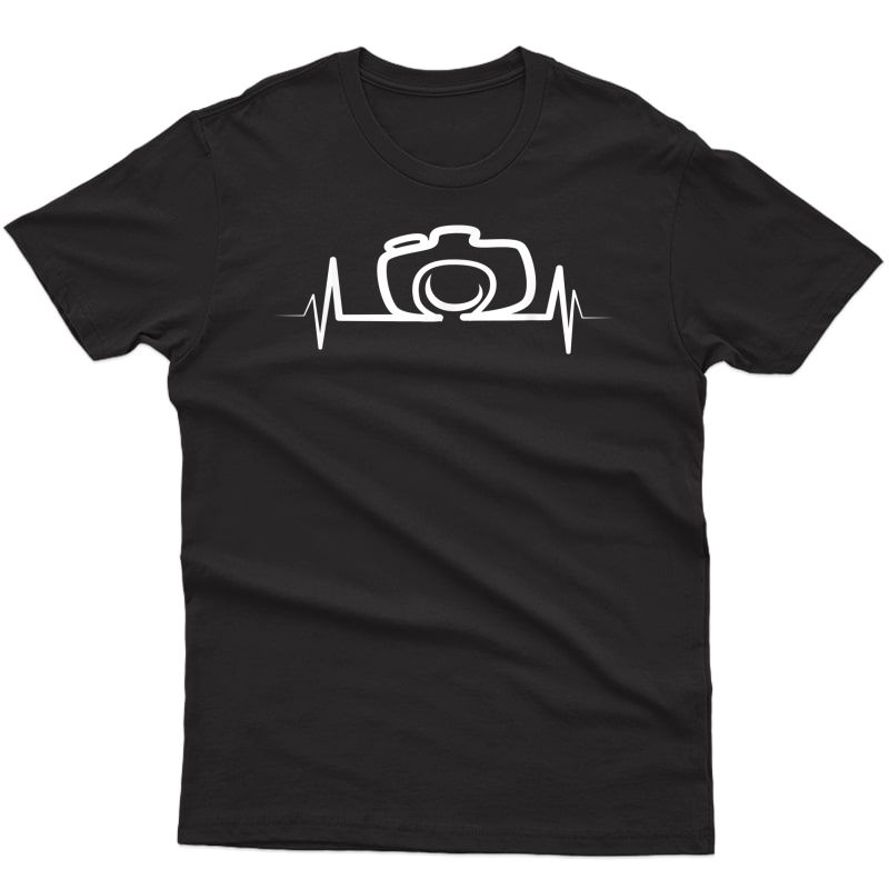 Camera Heartbeat T-shirt Photographer Gift