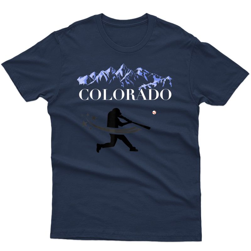 Colorado Rocky Mountain Tshirt Baseball Player Design