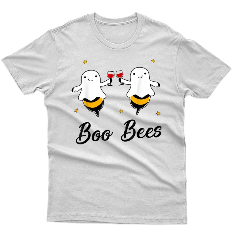 Funny Wine Boo Bees Couples Halloween, Matching Couple Gift T-shirt