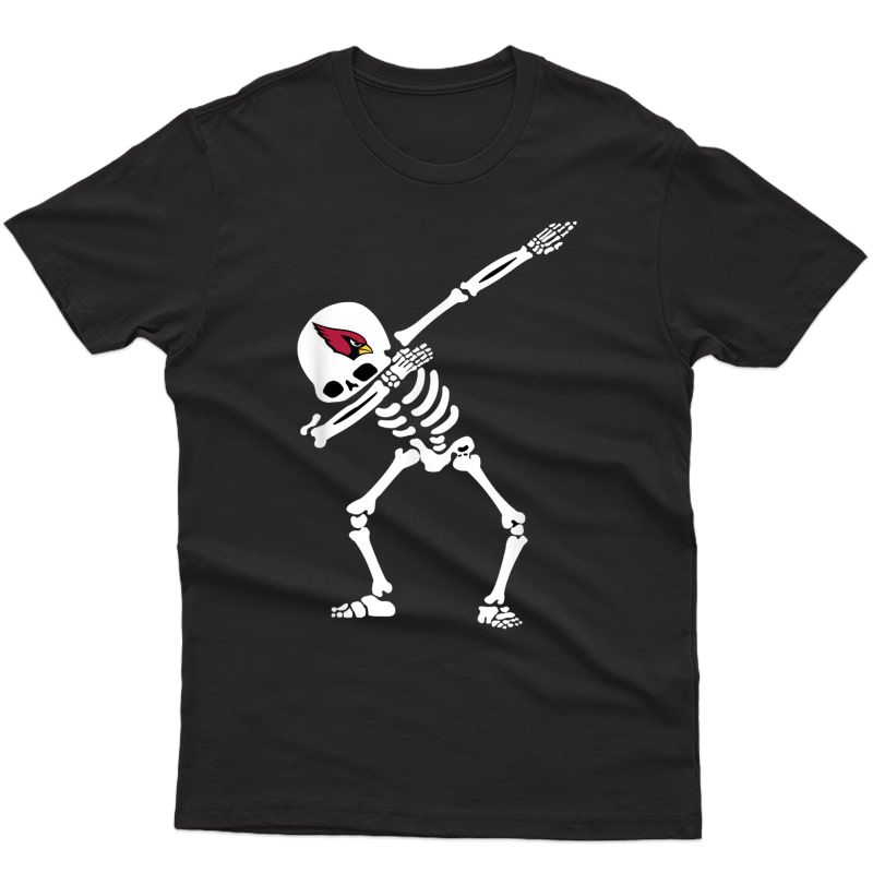 Halloween Dabbing Skeleton Football Team Arizona-cardinal T-shirt