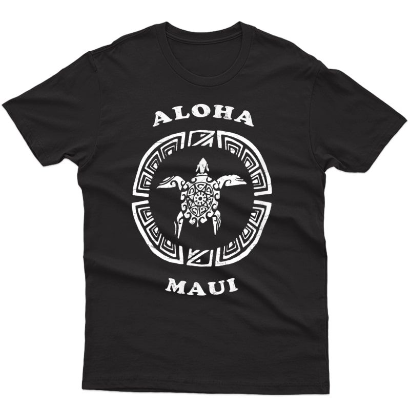 Hawaii Maui Aloha Vintage Retro Turtle Retro Gift T-shirt