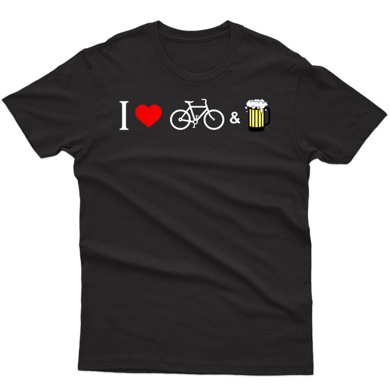 I Love Bikes And Beer Shirt - Bicycle, Cycling T Shirt