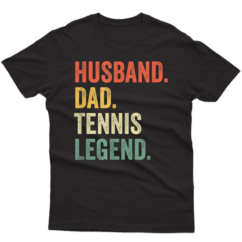 S Funny Tennis Player Husband Dad Tennis Legend Vintage T-shirt