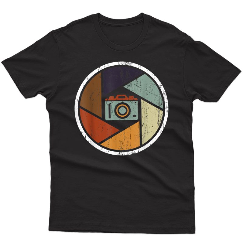 Minimalist Retro Photographer Vintage Camera Design T-shirt