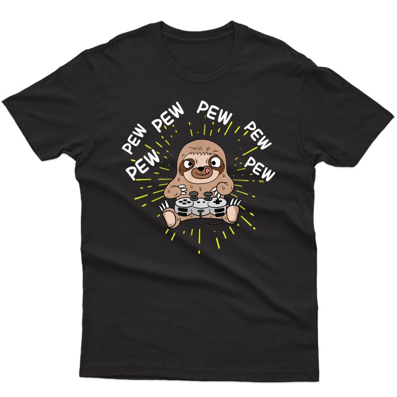 Pew Gamer Sloth Gaming T-shirt