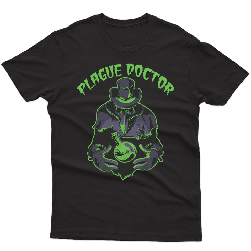 Plague Doctor Bird Mask Halloween T-shirt