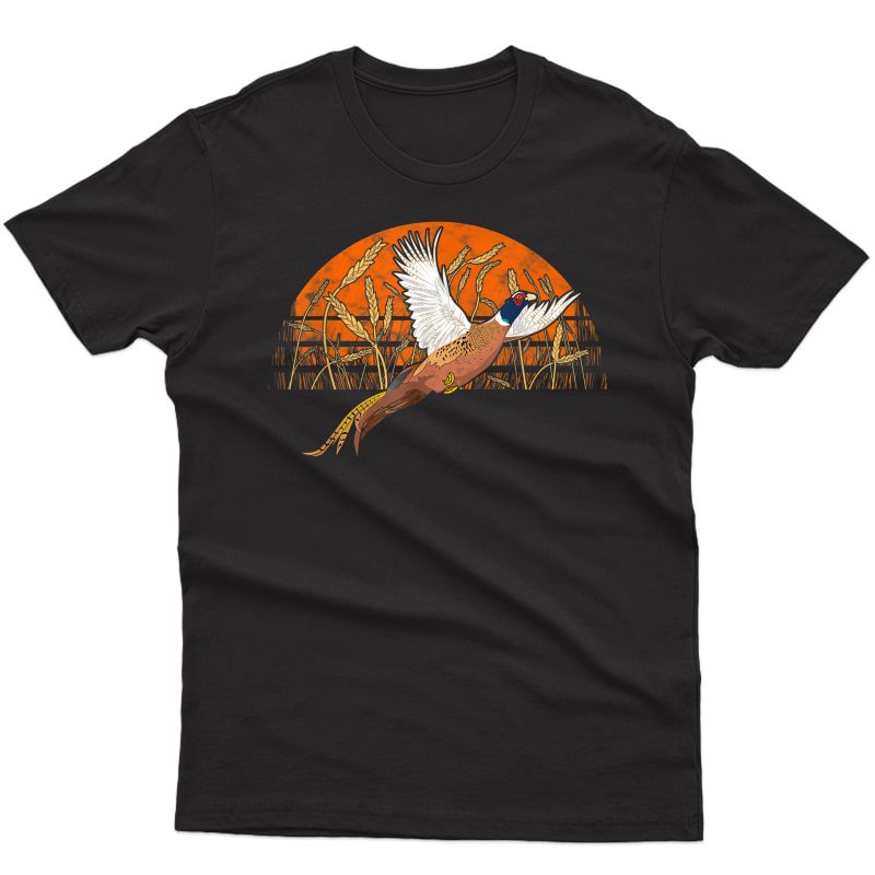 Ringneck Pheasant Hunting Upland Bird Hunter Grain Field T-shirt