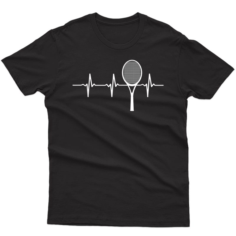 Tennis Heartbeat Shirt Funny Tennis Racket Heartbeat T-shirt