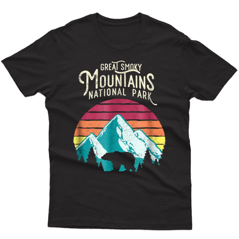 Vintage Great Smoky Mountains National Park Bear T Shirt