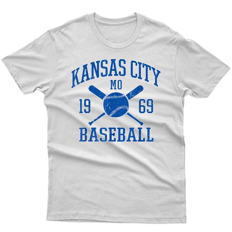 Vintage Kansas City Baseball Missouri Kc Royal Blue Gift T-shirt